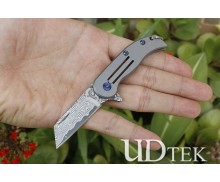 Razors keychain small fast opening Damascus pocket knife with axis UD405425